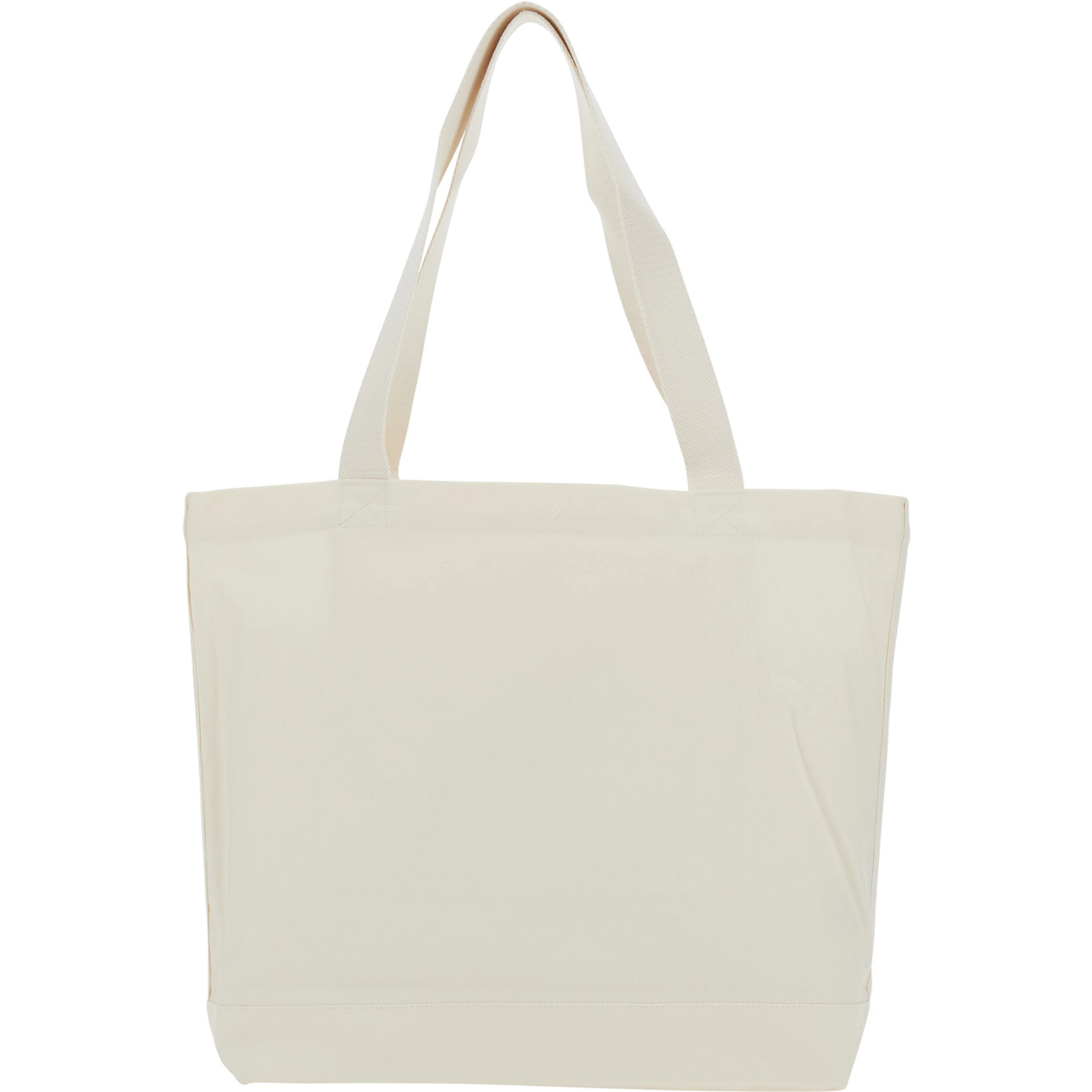 White Tote bag with large Fox embroidery on the front in cotton for men