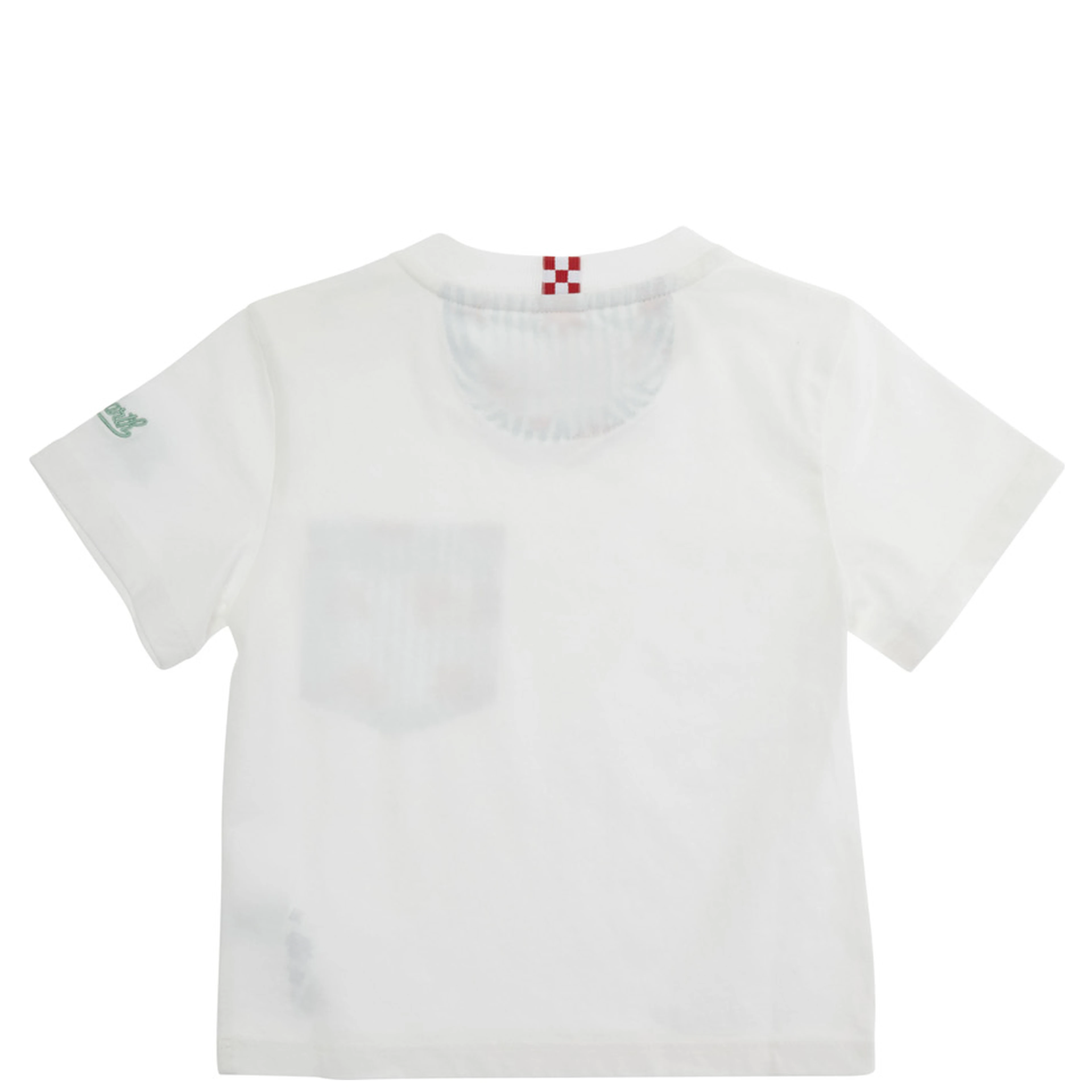 KEA White T-Shirt with Striped Print on the Front in Cotton Boy