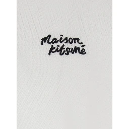 White Polo Shirt with Classic Collar and Logo Embroidery on the Front in Cotton for Men