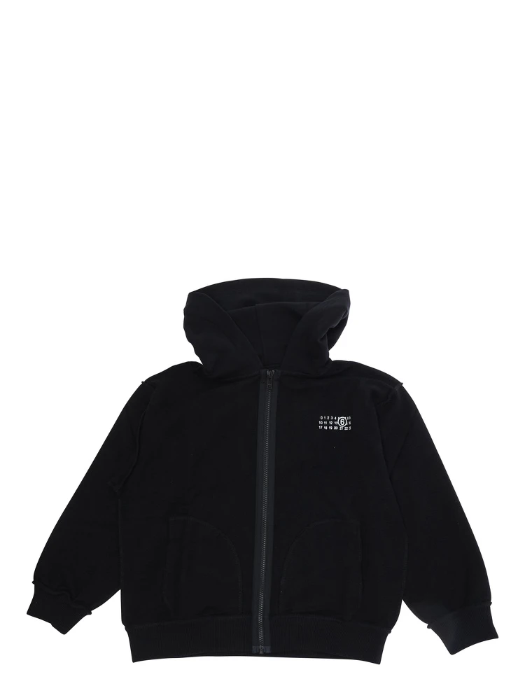 Black sweatshirt with numeric logo on the front in cotton Boy