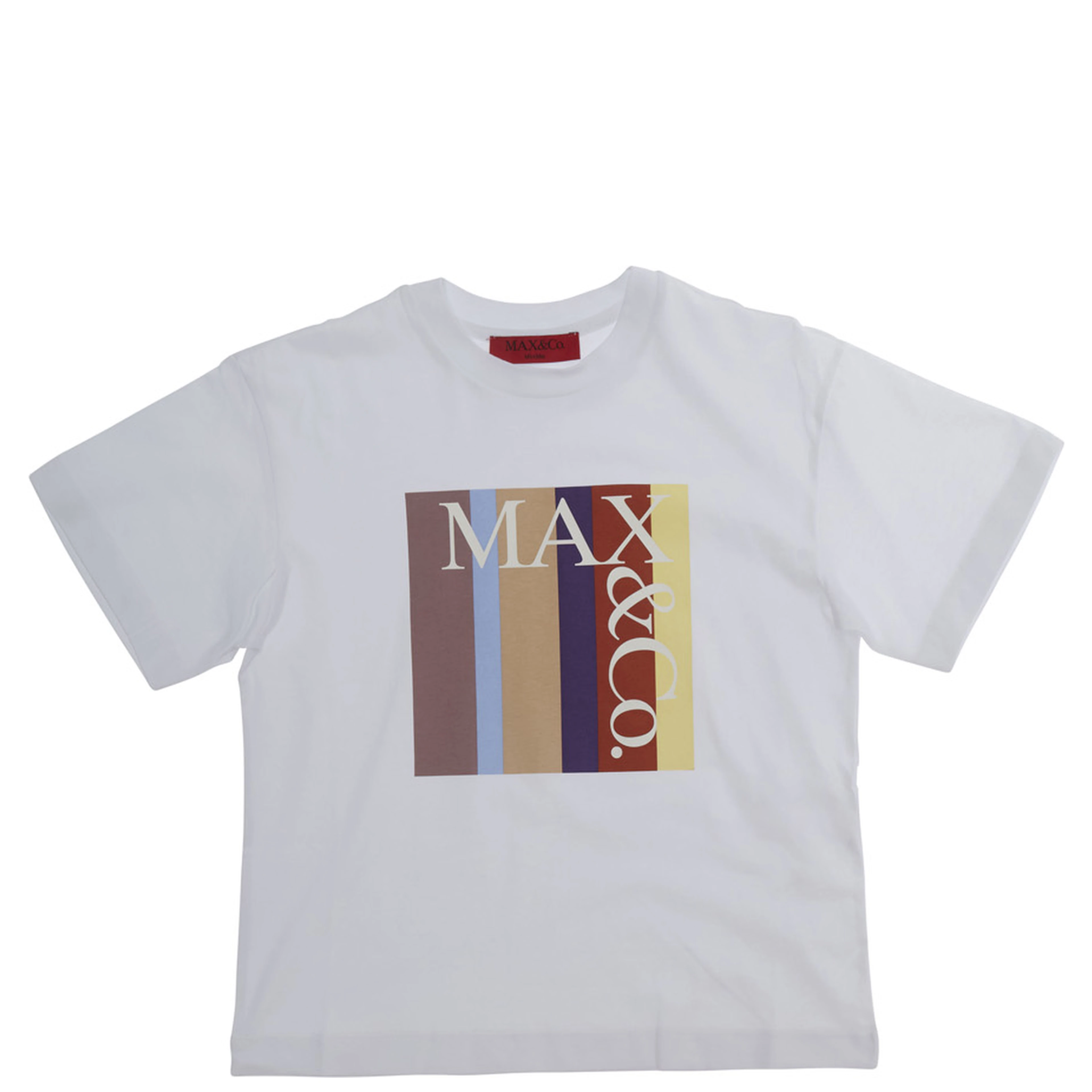 White T-shirt with front print in Cotton for Girl