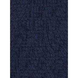 Blue T-Shirt with All-Over FF Logo Embroidery in Cotton for Men