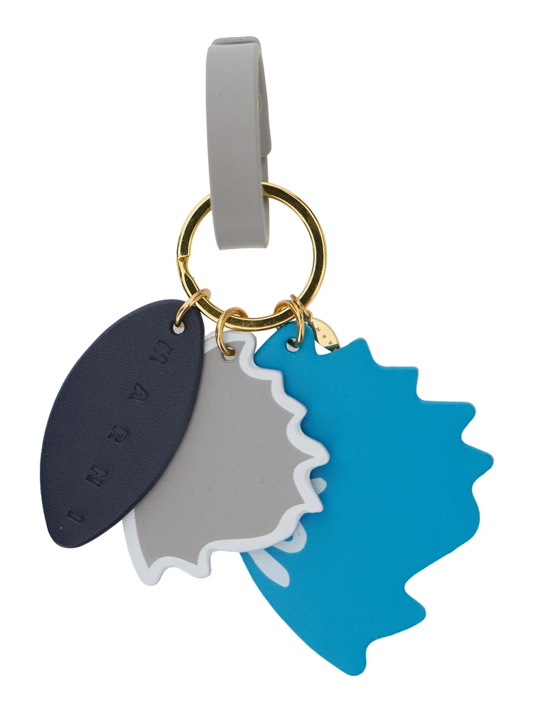Multicolor Keyring with charm and ring closure in Tech Fabric Boy