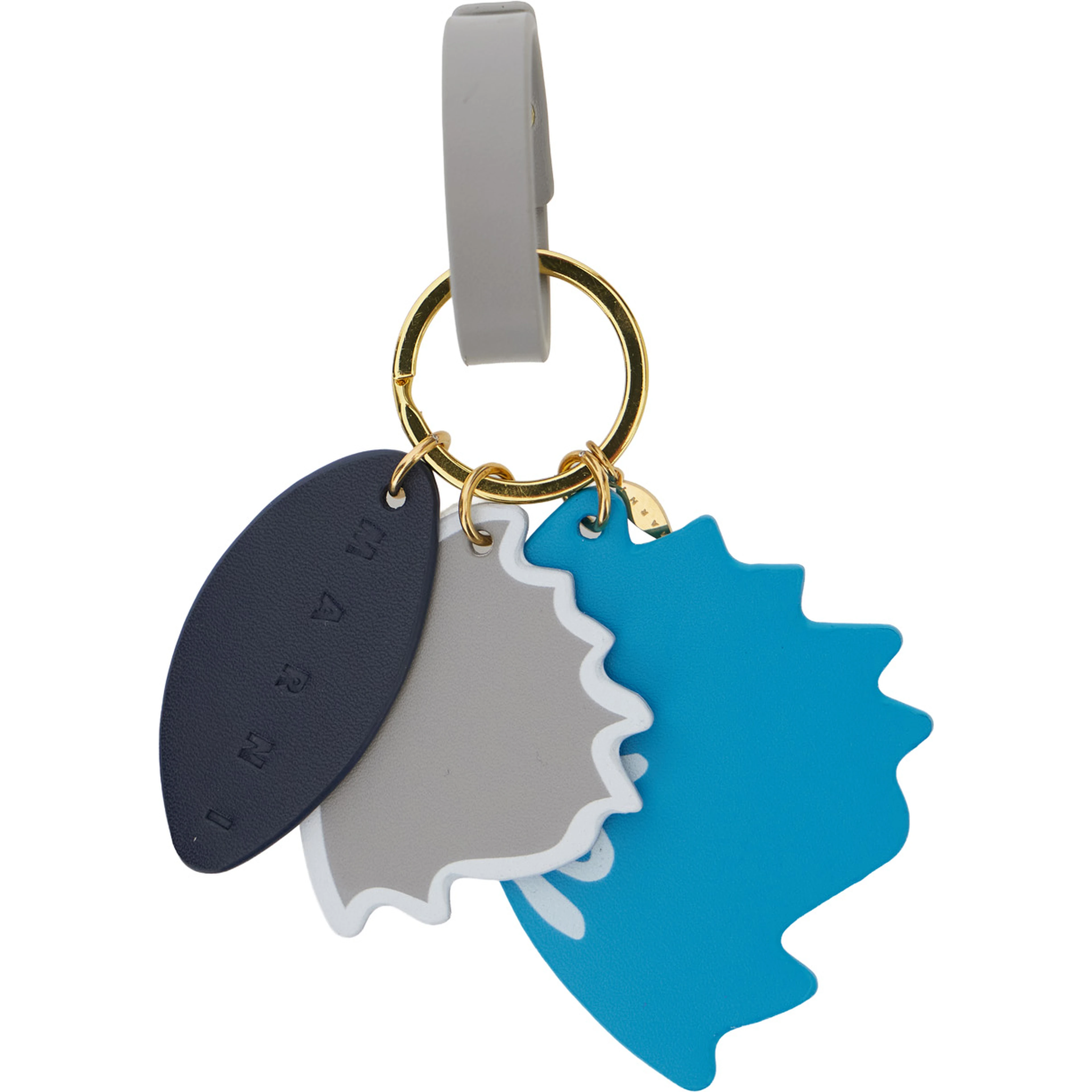 Multicolor Keyring with charm and ring closure in Tech Fabric Boy