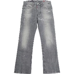 American Gray Jeans with Faded Design and Logo Patch on the Back in  Denim Boy