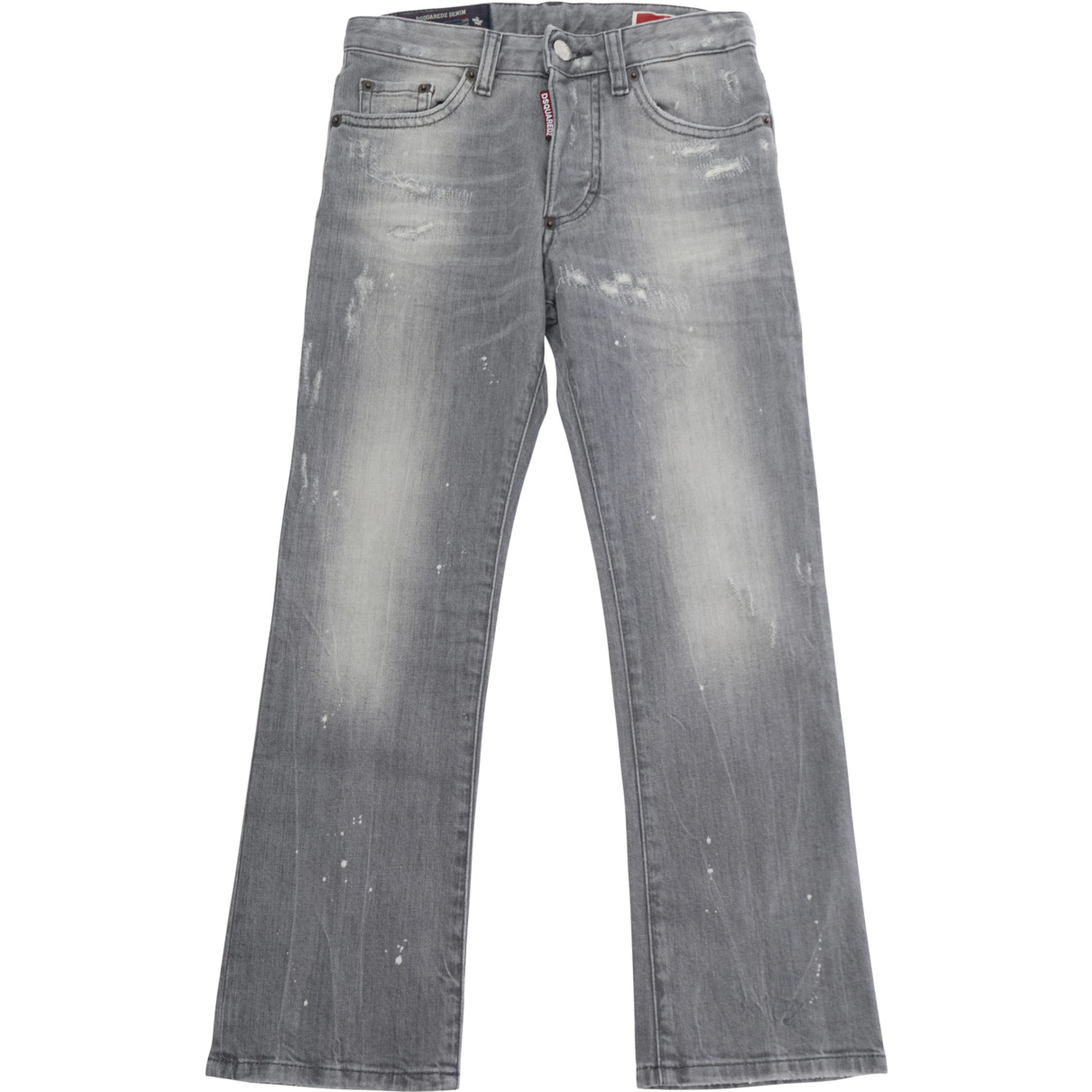 American Gray Jeans with Faded Design and Logo Patch on the Back in  Denim Boy