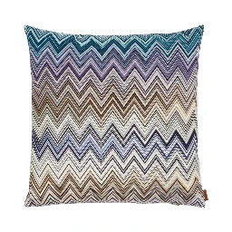 JARRIS Cushion with zigzag motif in multicolored Tech Fabric unisex