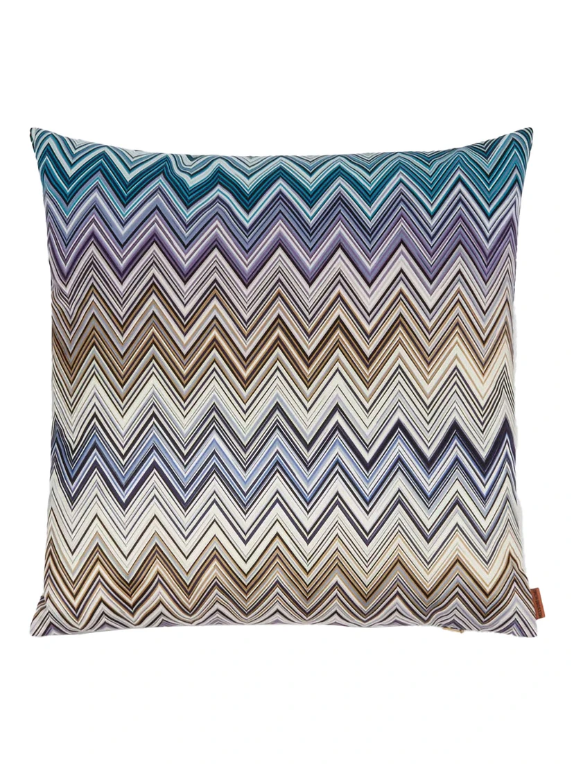 JARRIS Cushion with zigzag motif in multicolored Tech Fabric unisex