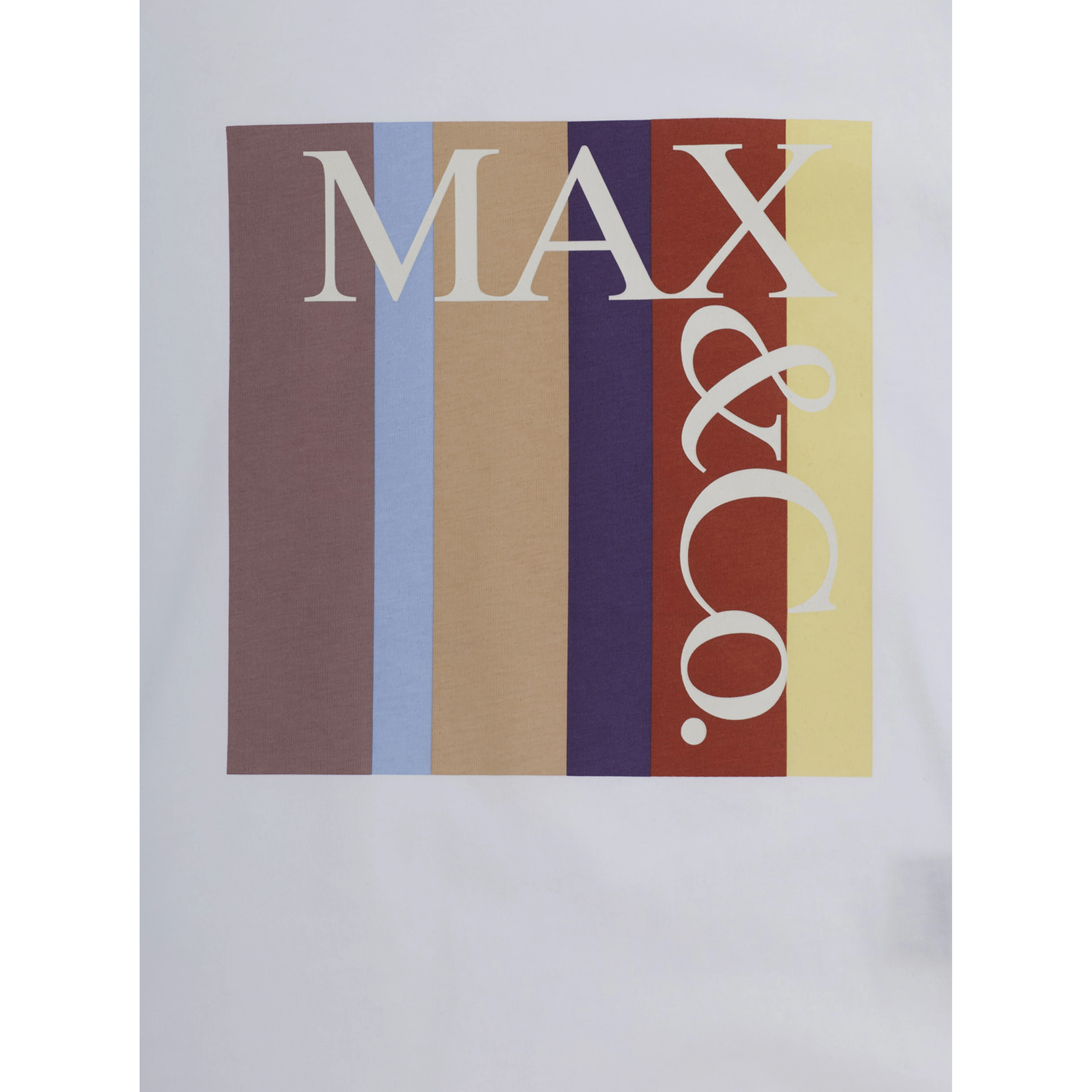 White T-shirt with front print in Cotton for Girl