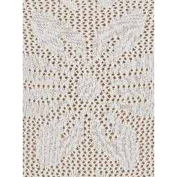 White Sleeveless Crew Neck Long Dress with Keyhole Closure on the Back and All-Over Floral Embroidery in VIscose Blend for Women