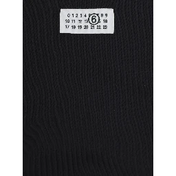 black Sweatshirt with round neck and logo on the front in cotton for Boy