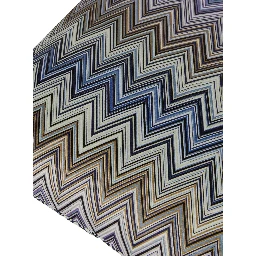 JARRIS Cushion with zigzag motif in multicolored Tech Fabric unisex