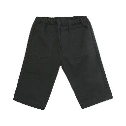 Grey pants with patch pockets and logo on the back in cotton Girl