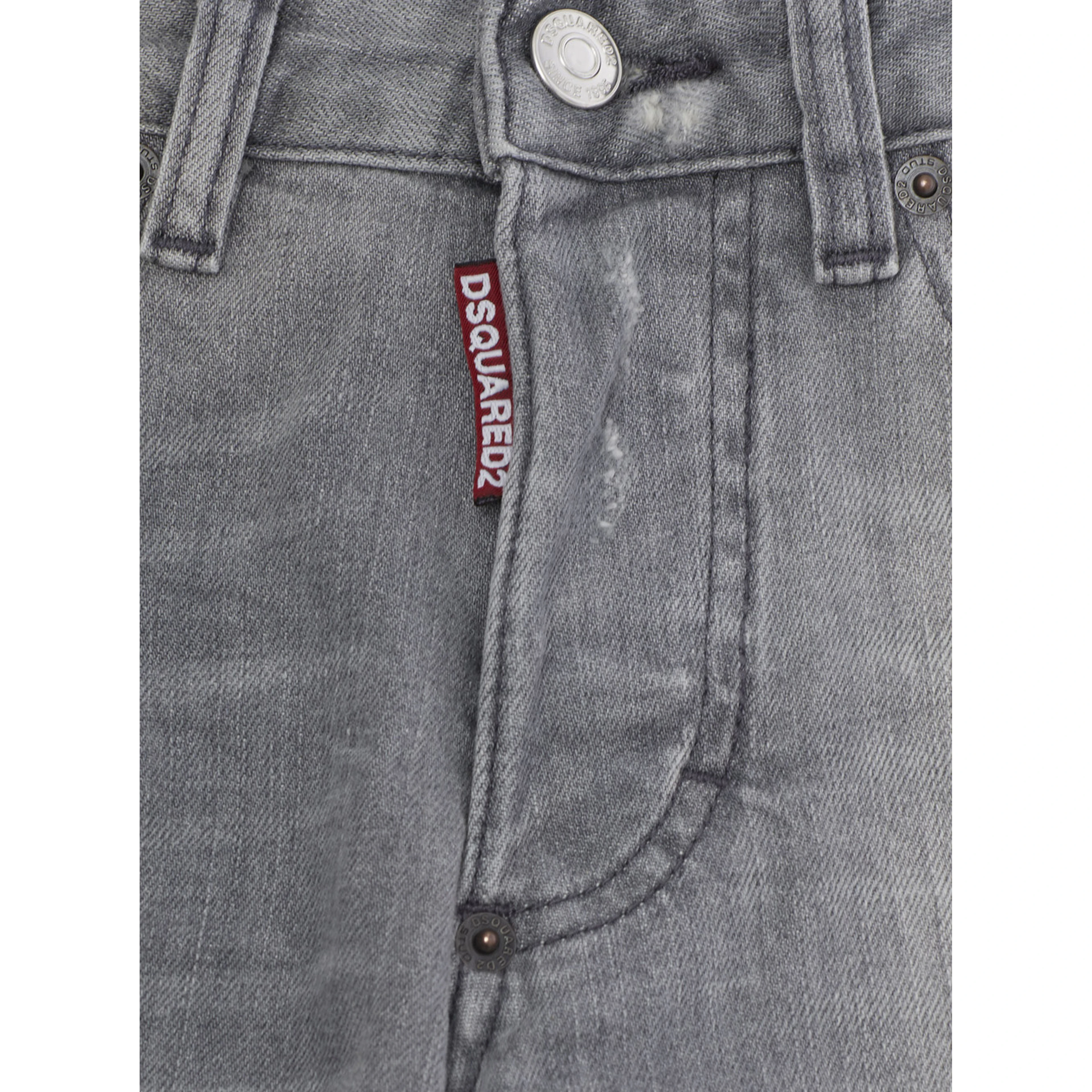 American Gray Jeans with Faded Design and Logo Patch on the Back in  Denim Boy