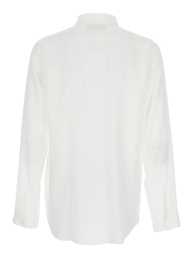 Narcissist White Shirt with Classic Collar and Button Cuffs in Silk for Men alternative