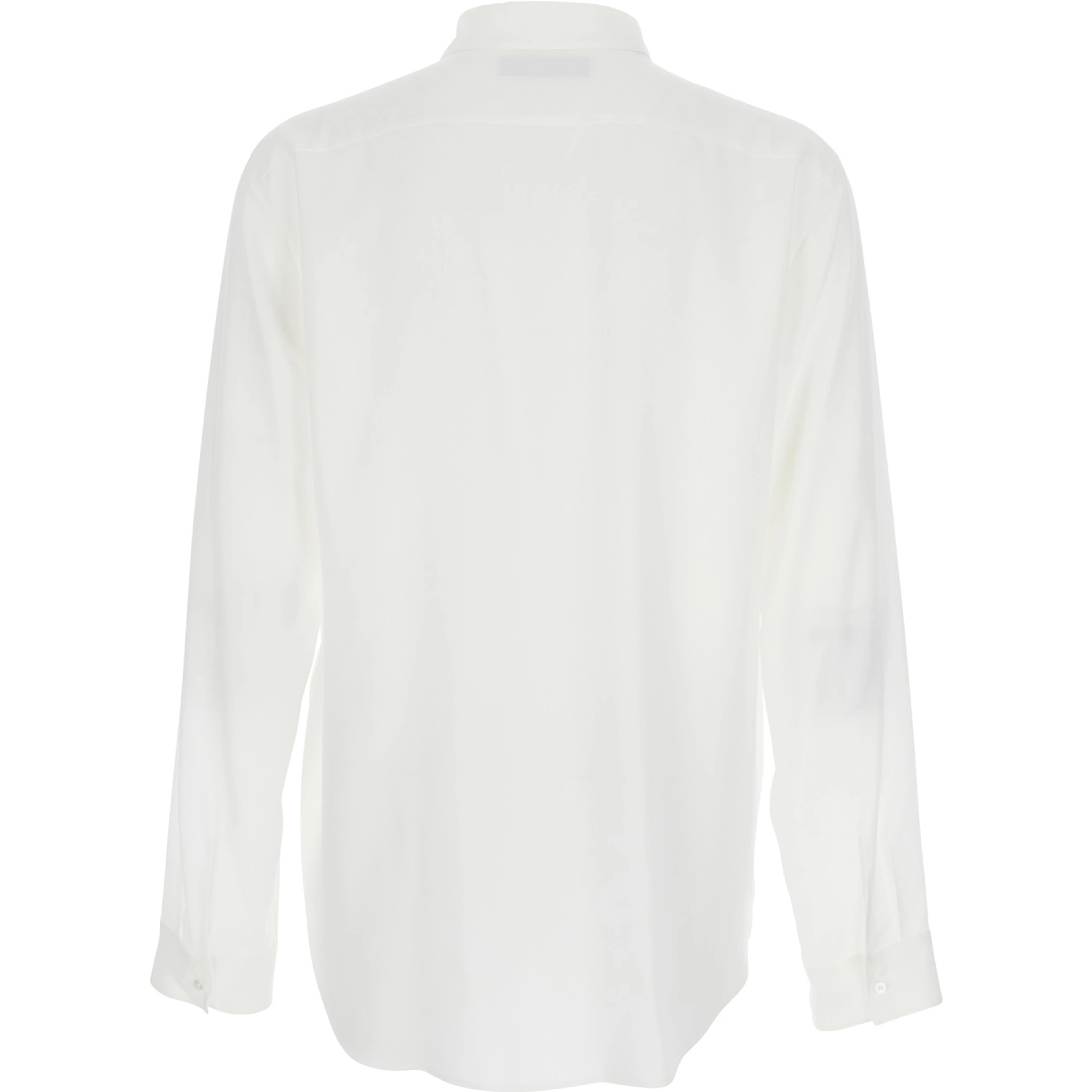 Narcissist White Shirt with Classic Collar and Button Cuffs in Silk for Men