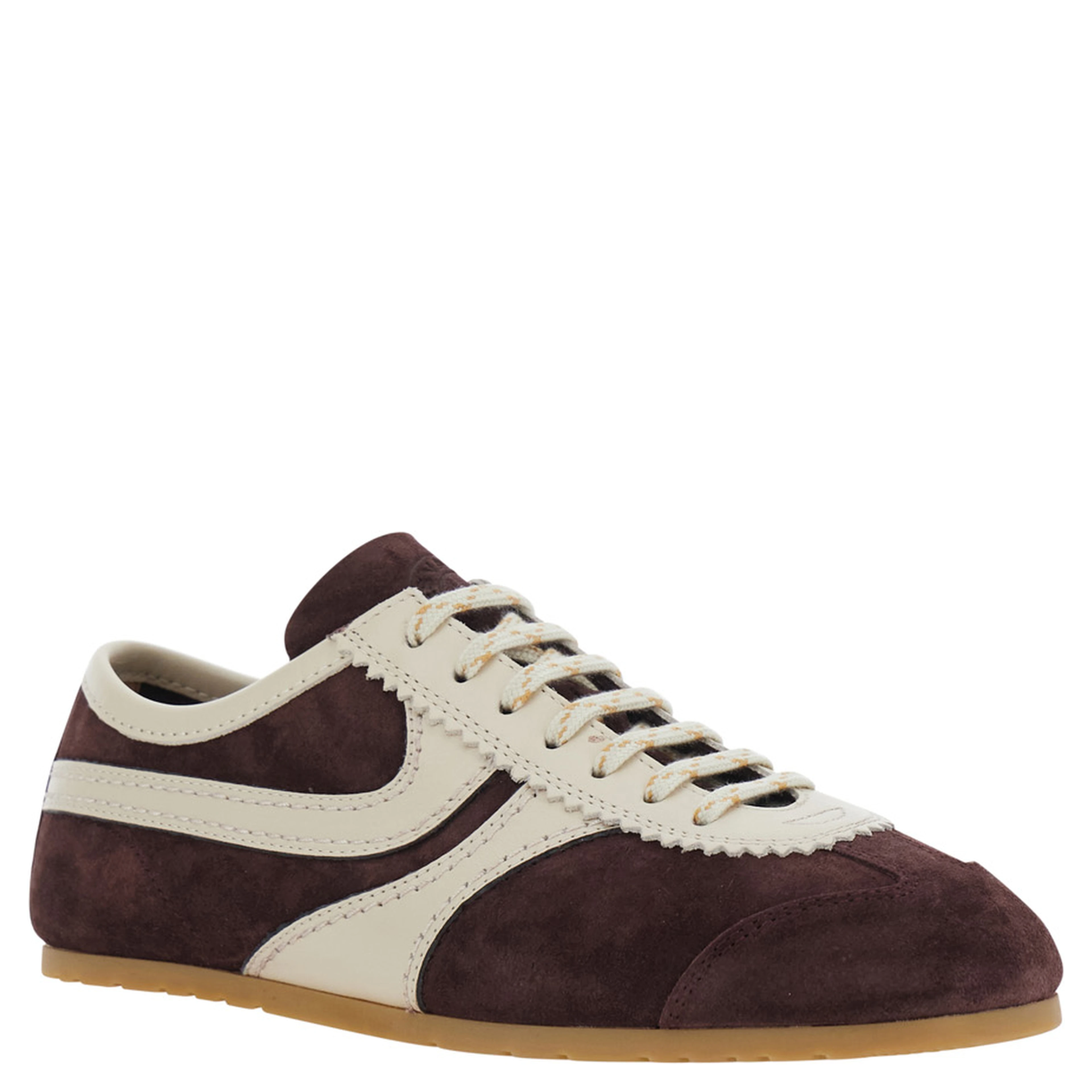 Dustin Purple Sneakers with contrasting inserts and seams in suede for women