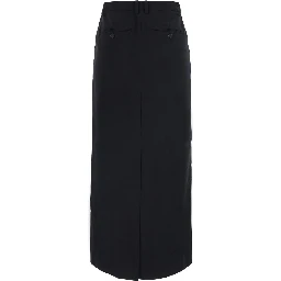 H-LINE LONG SKIRT with straight hem and soft fabric, in black, women