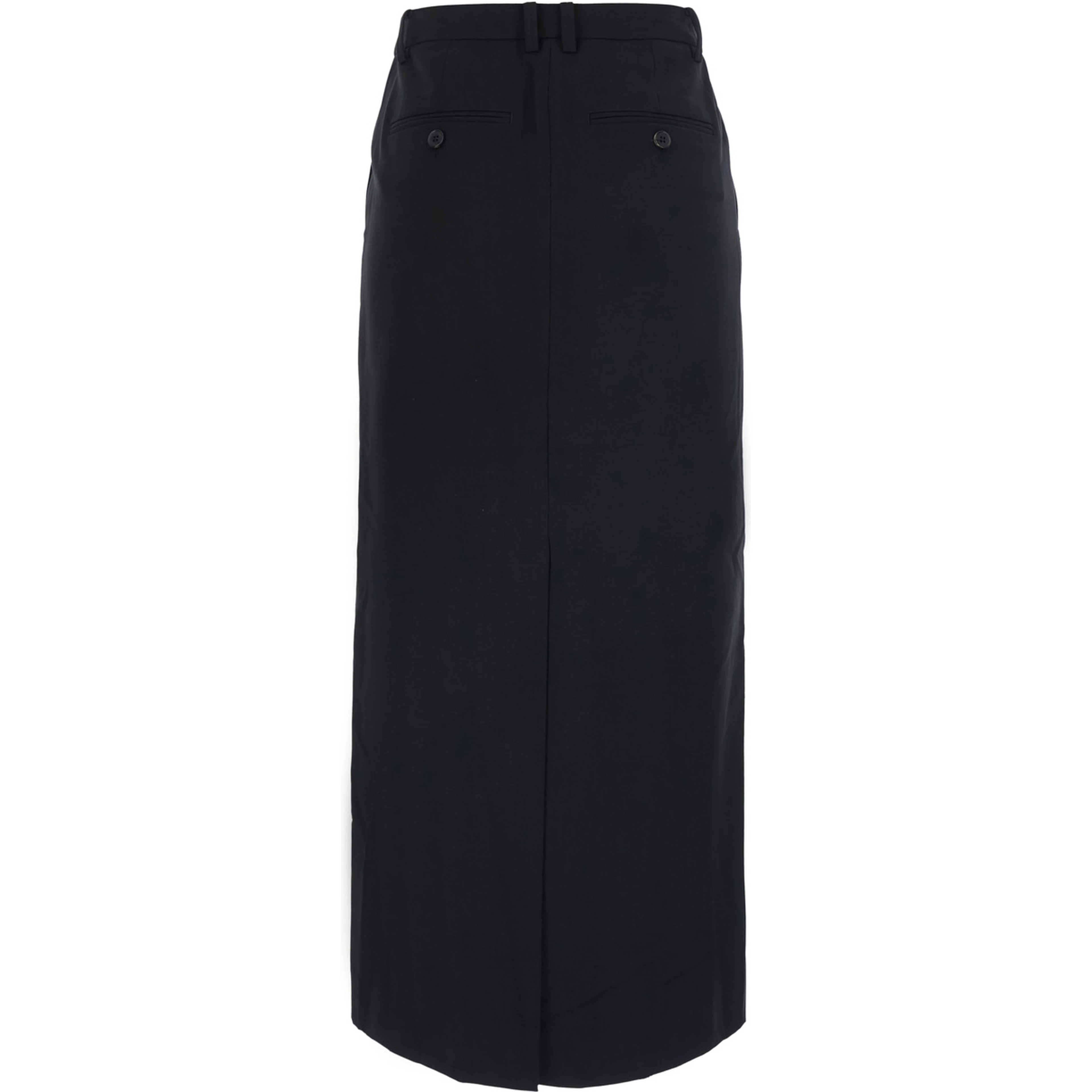 H-LINE LONG SKIRT with straight hem and soft fabric, in black, women