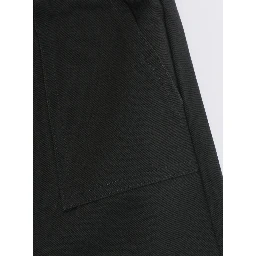 Grey pants with patch pockets and logo on the back in cotton Girl