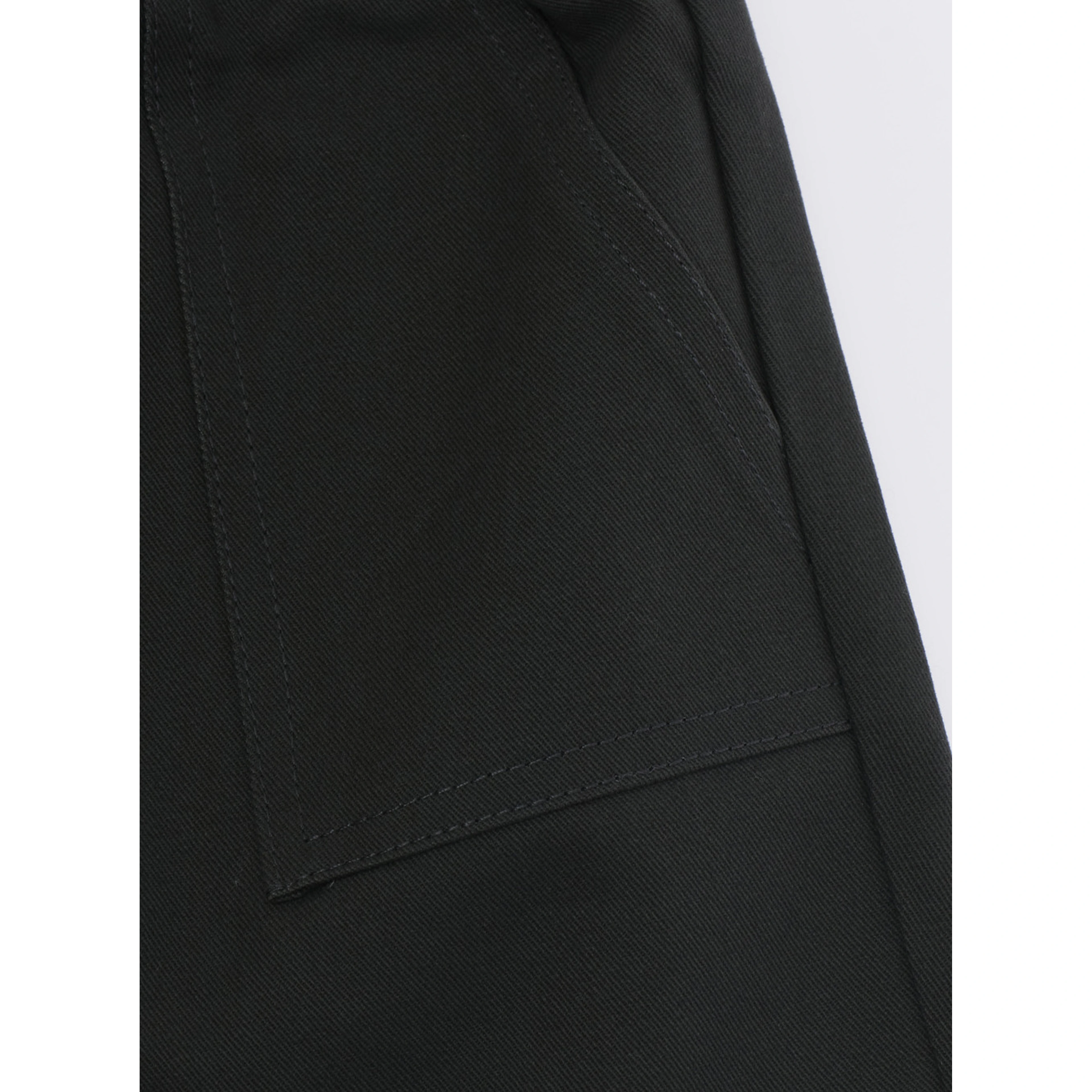 Grey pants with patch pockets and logo on the back in cotton Girl