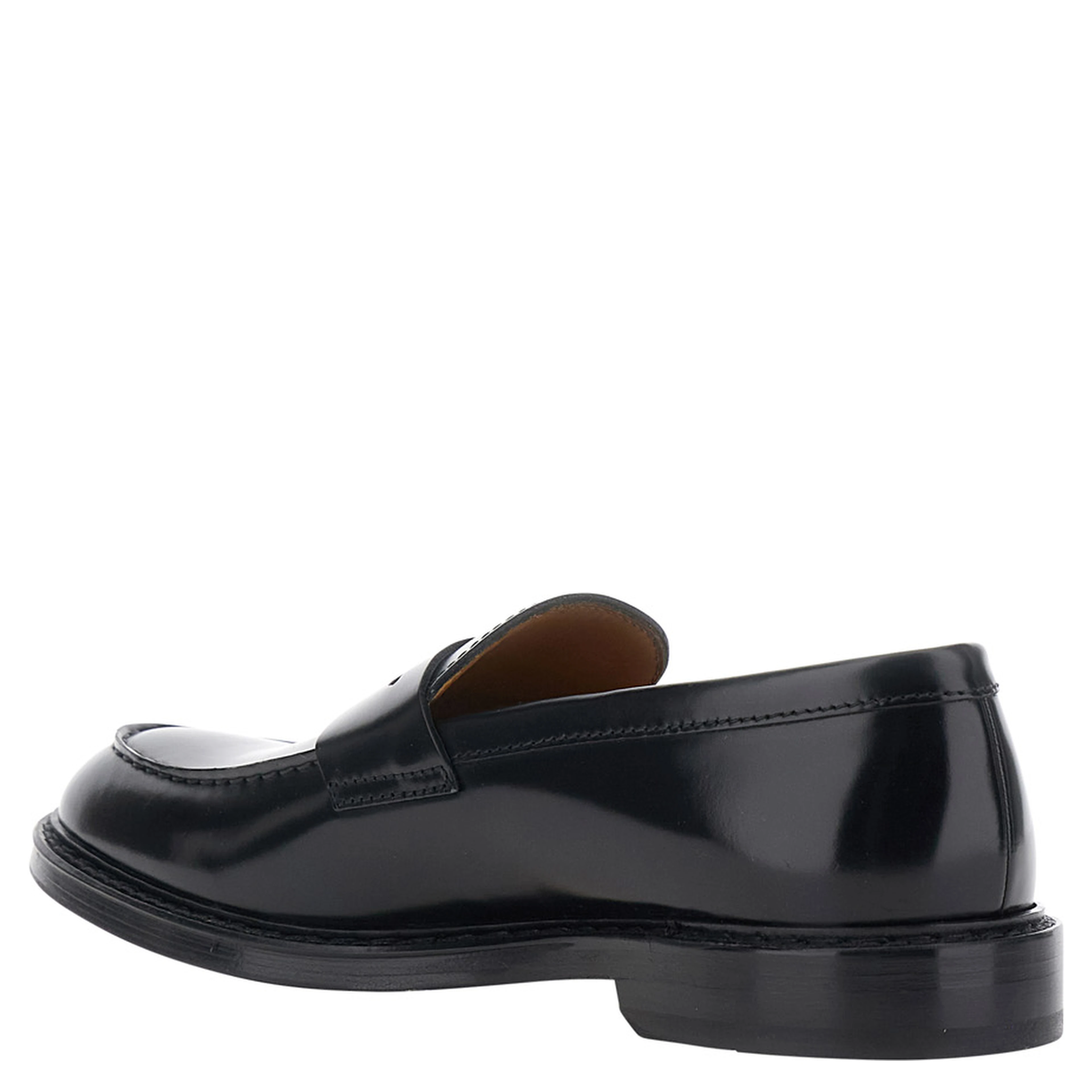 SIENA Black Slip-On Loafer in Smooth Leather Men