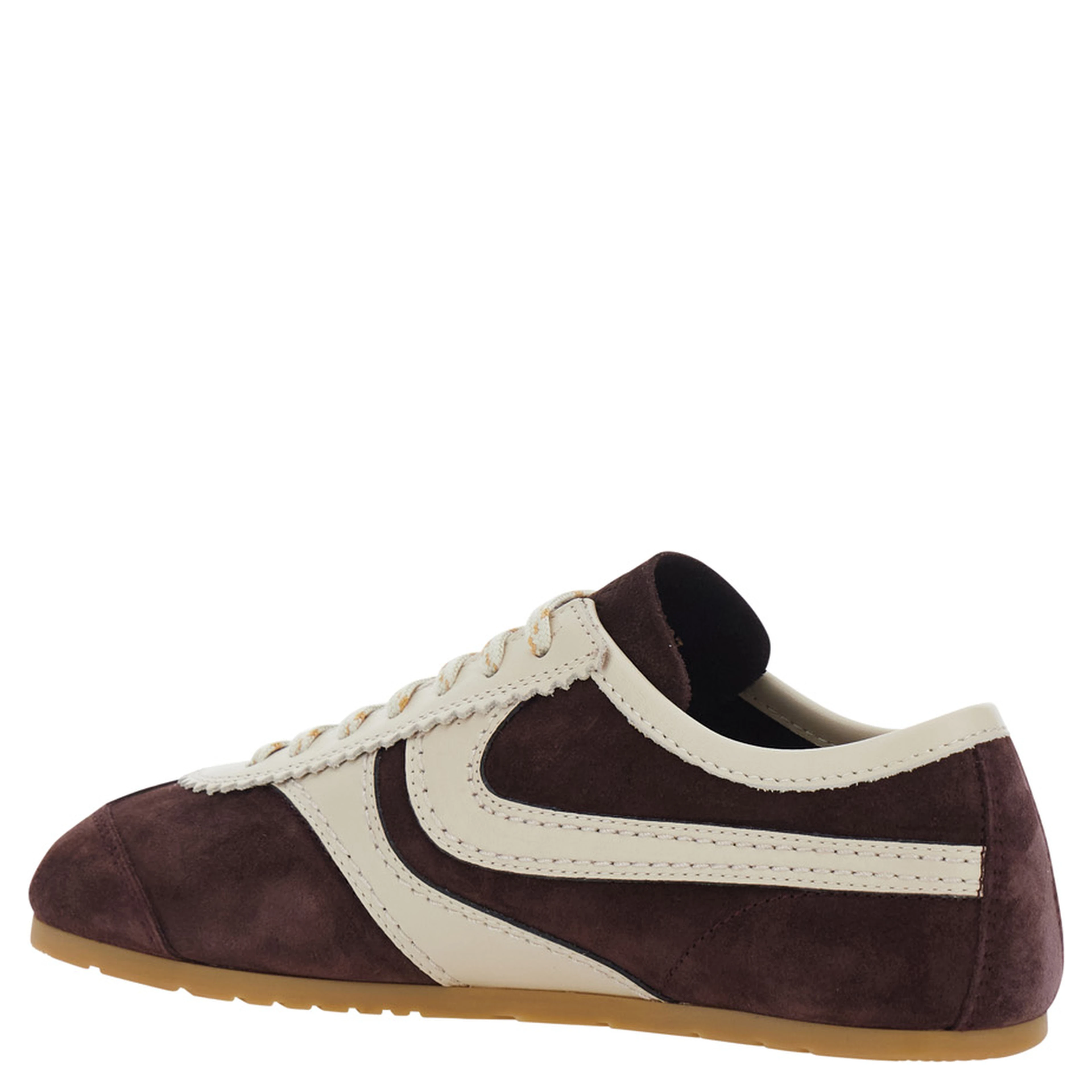 Dustin Purple Sneakers with contrasting inserts and seams in suede for women