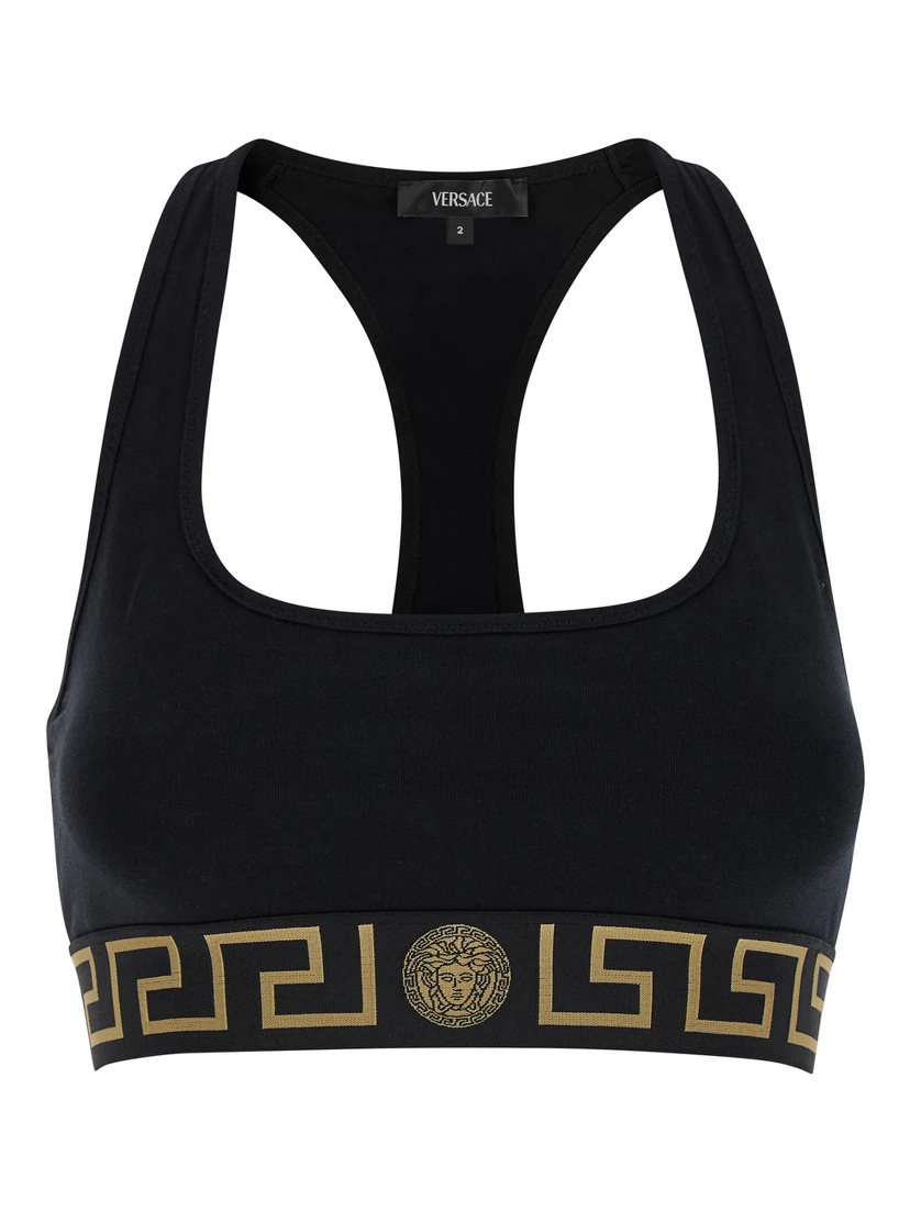 Top Sport Black with Tech Fabric Logo for Women