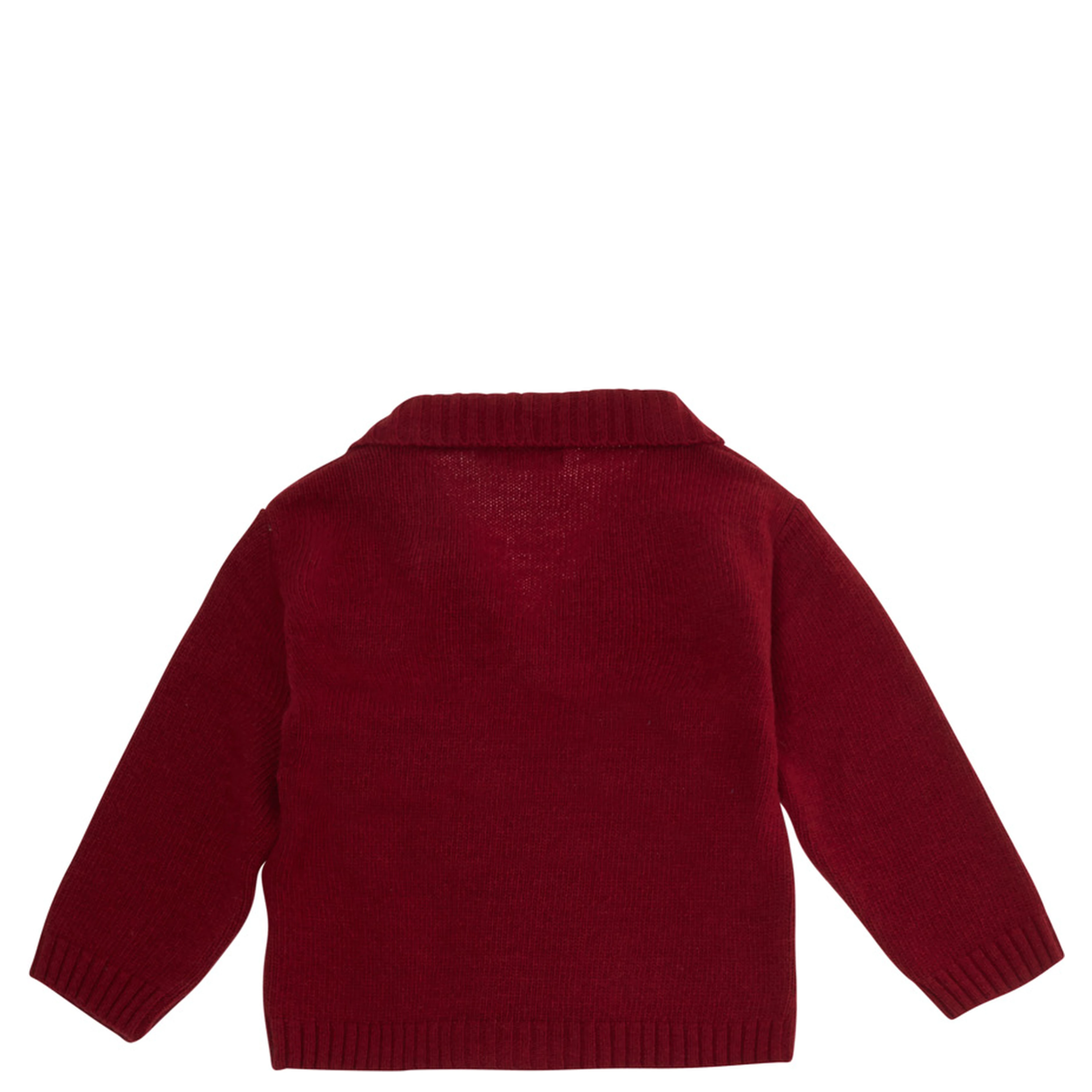 Red Cardigan with V-neck and front buttons in viscose blend baby