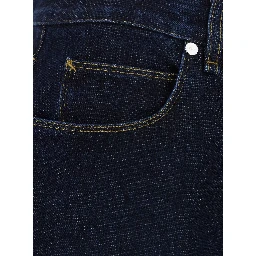 Blue Jeans with logo patch on the back in denim for men