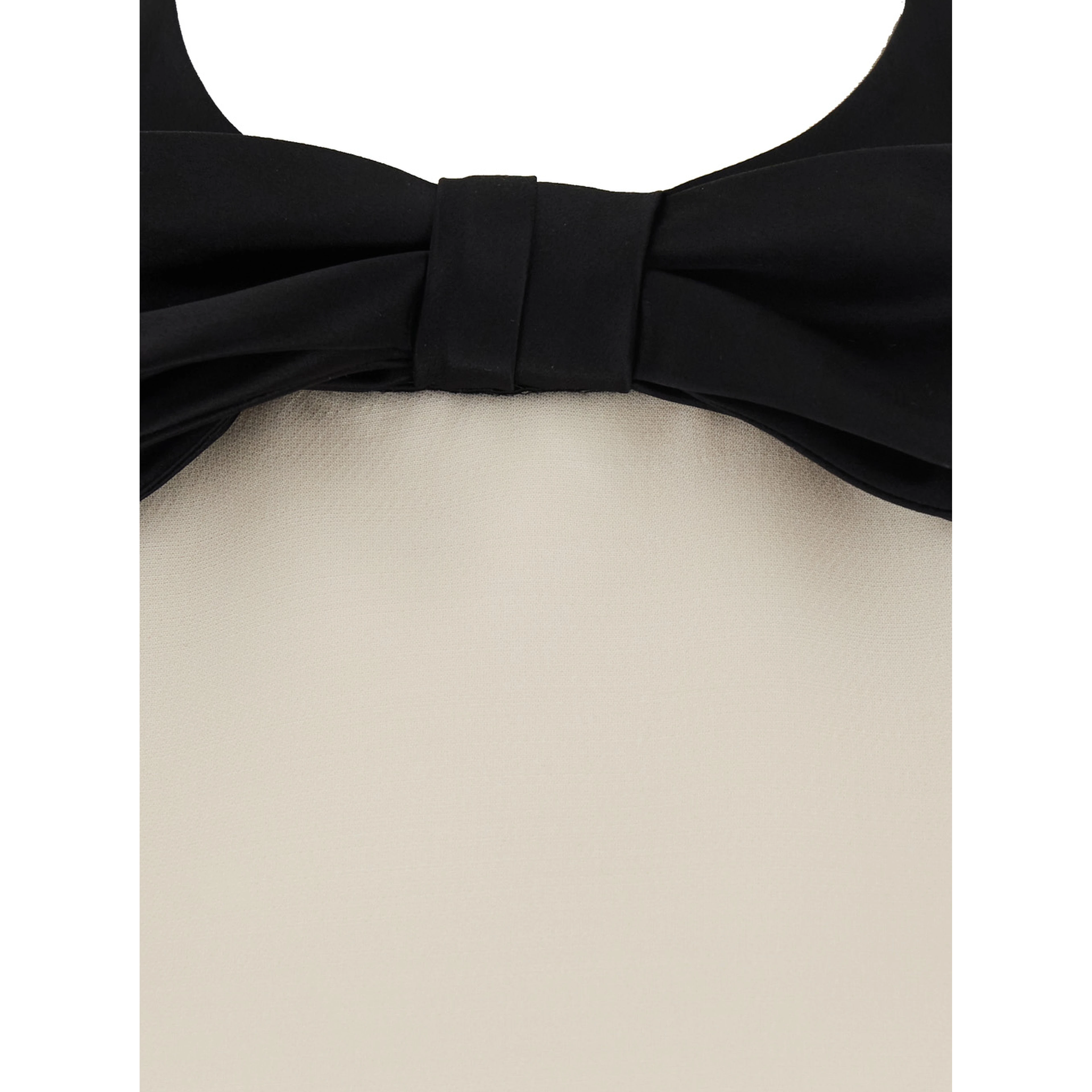White Mini Sleeveless Dress with Halterneck in Wool and Silk Blend for Women
