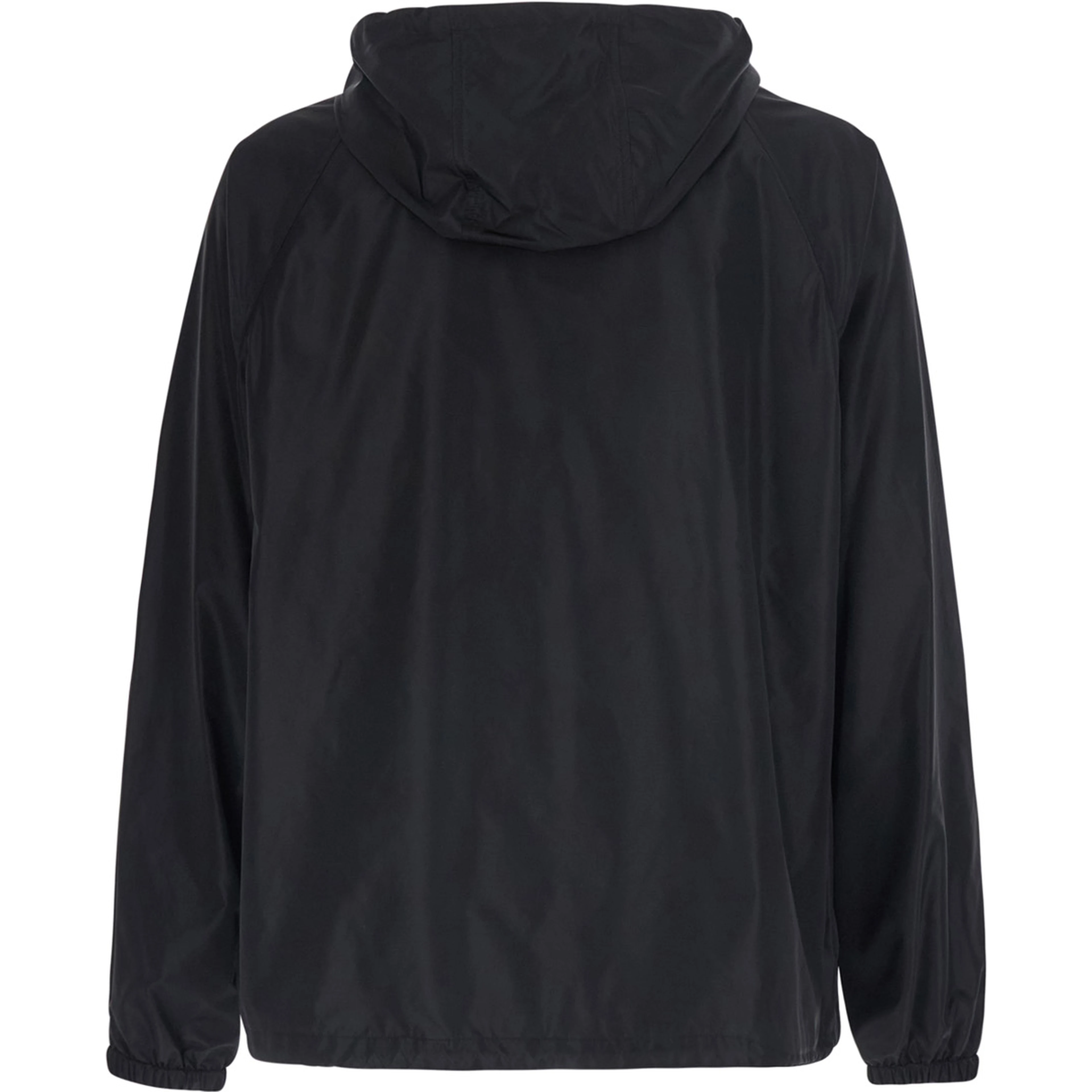 CLAPTON black Jacket with logo patch on the front in tech fabric for men