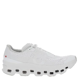 Cloudzone White Sneakers with logo on the side and pull-tab at the heel in tech fabric for women