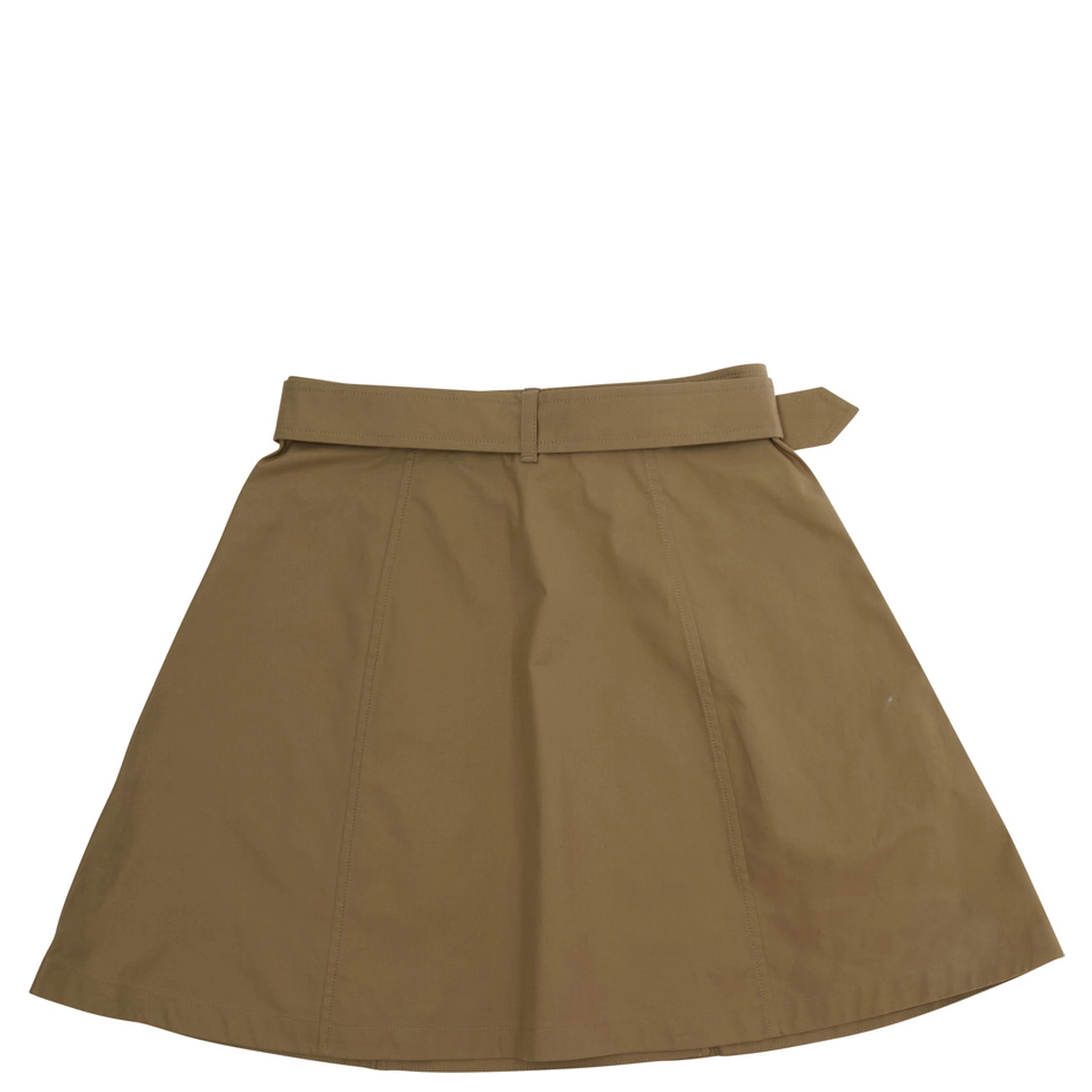 beige Skirt with adjustable waist belt in cotton for Girl