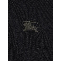 Hoodie with Equestrian Knight Motif on the Front in Black Cotton Boy