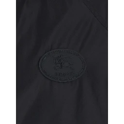 CLAPTON black Jacket with logo patch on the front in tech fabric for men