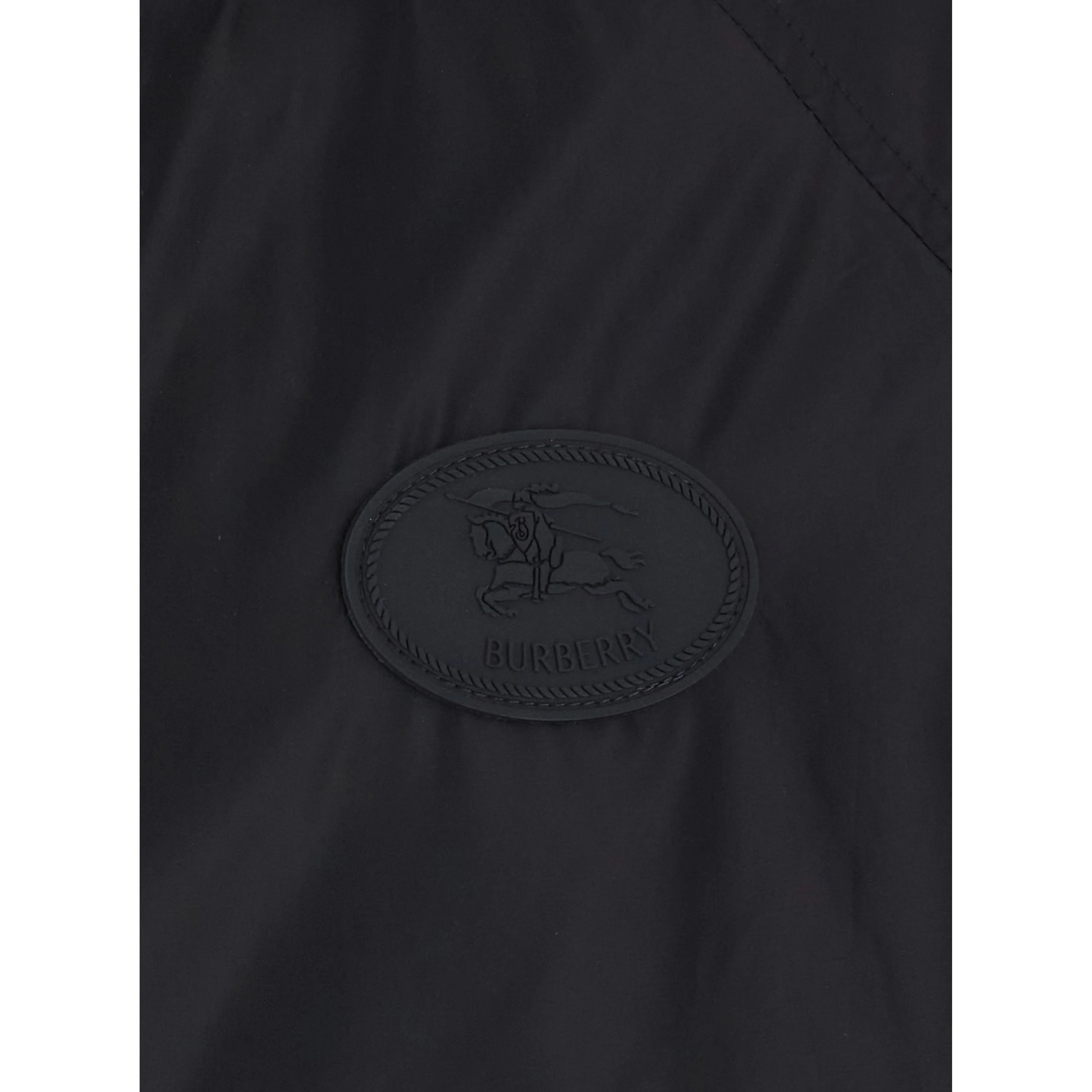 CLAPTON black Jacket with logo patch on the front in tech fabric for men