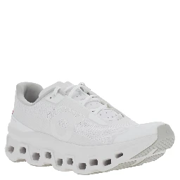 Cloudzone White Sneakers with logo on the side and pull-tab at the heel in tech fabric for women