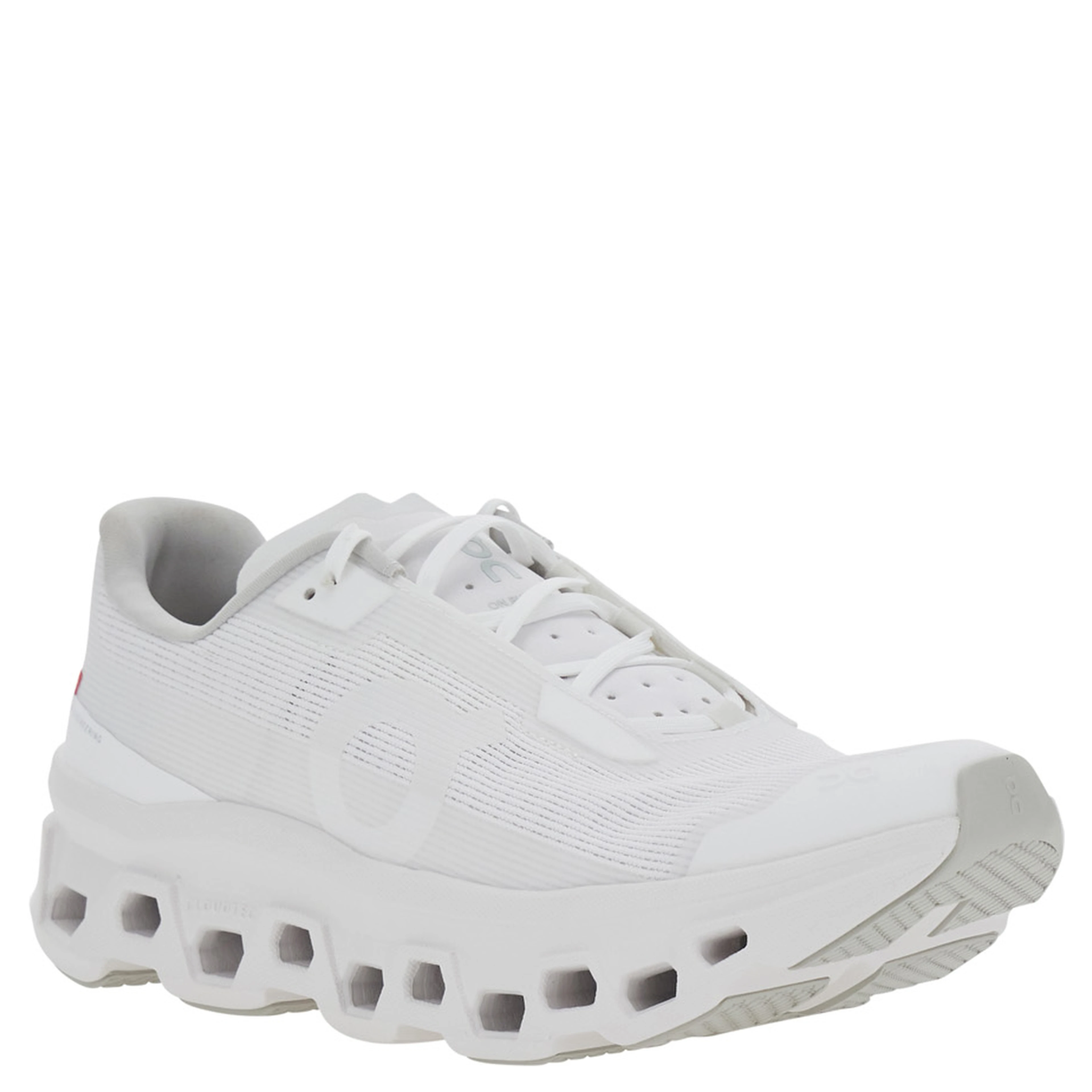 Cloudzone White Sneakers with logo on the side and pull-tab at the heel in tech fabric for women