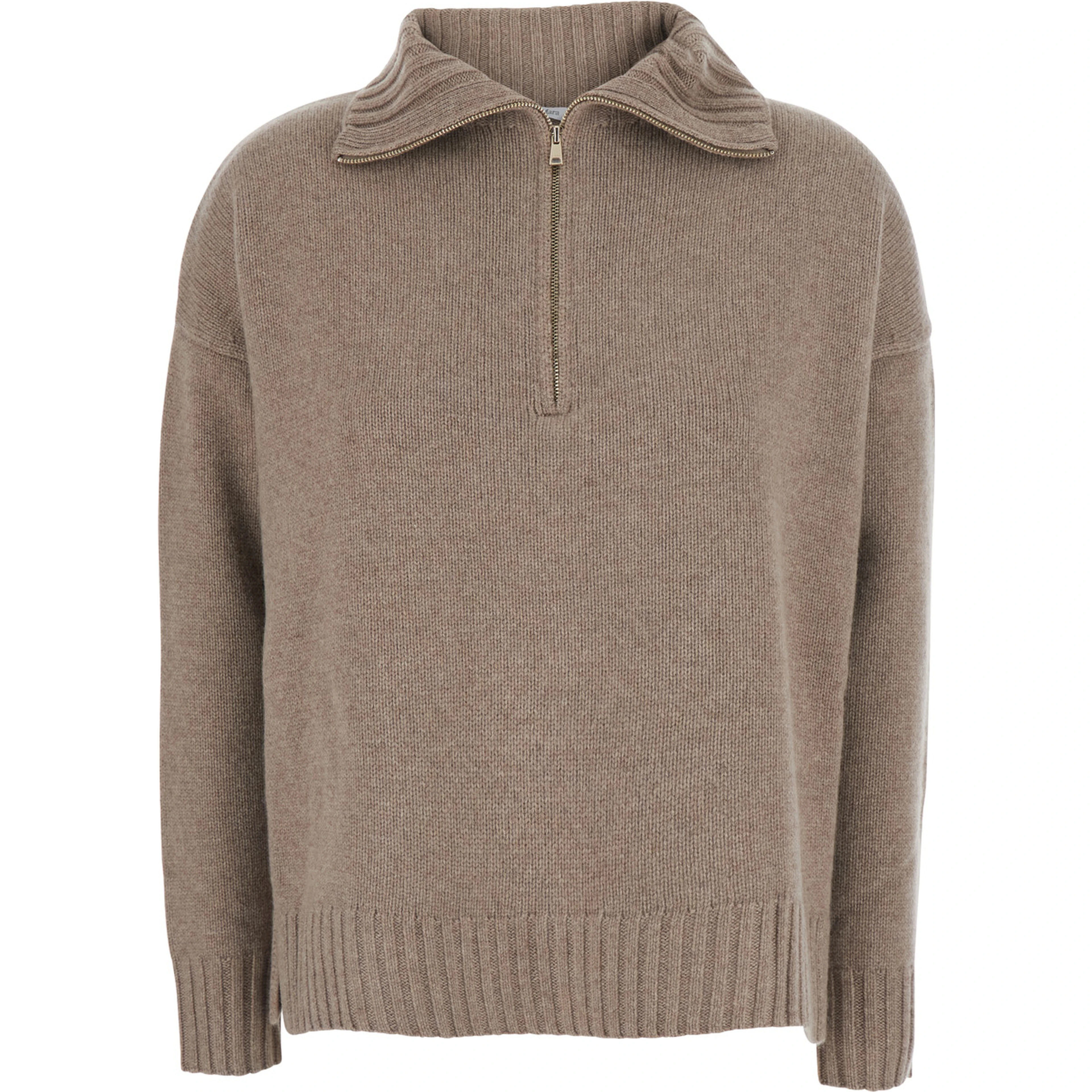 CRASSO Sweater with V-neck and long sleeves in Beige Woman
