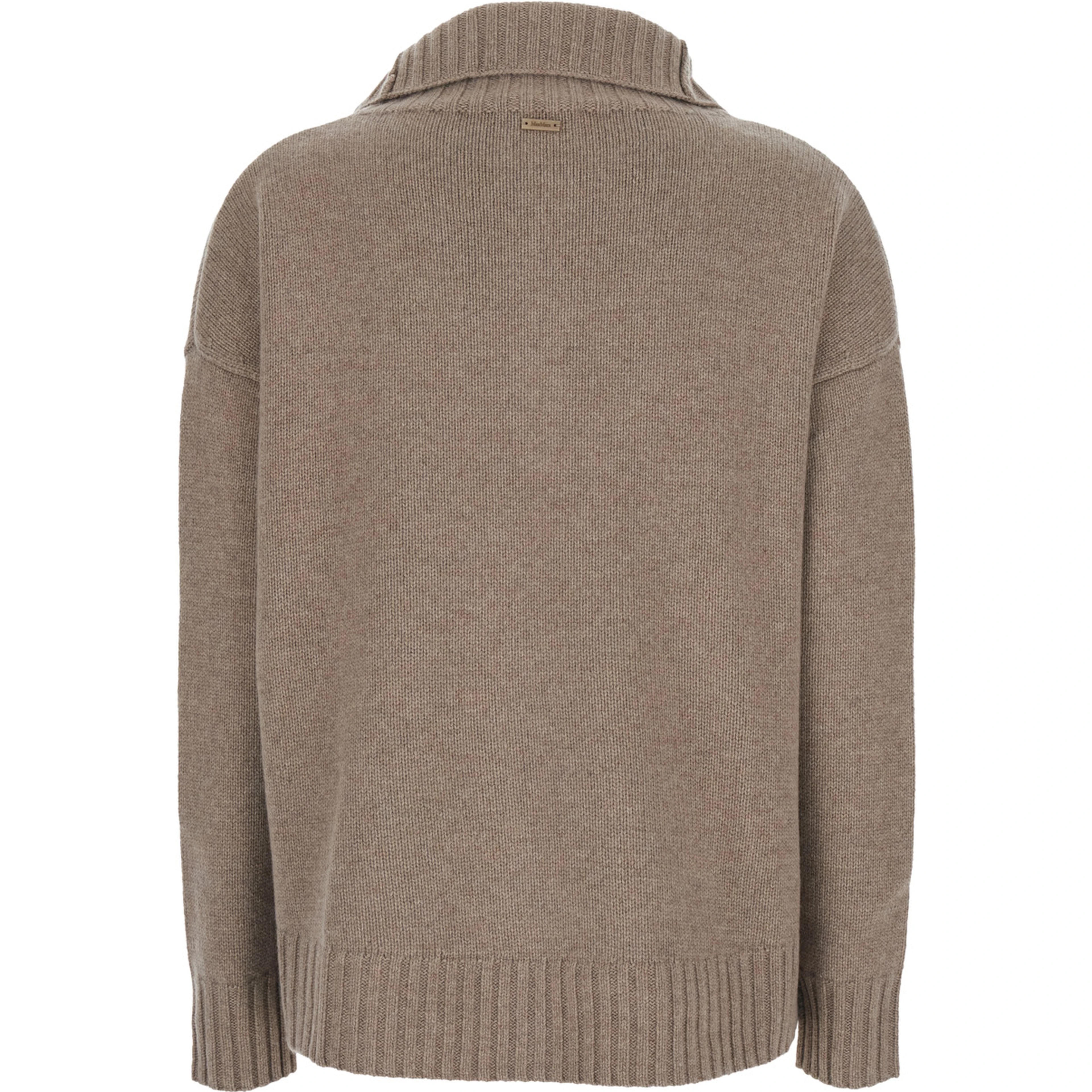 CRASSO Sweater with V-neck and long sleeves in Beige Woman