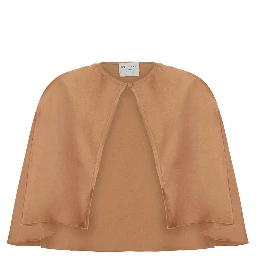 Pink Cape with round neckline and button closure on the front a Blend viscose for women