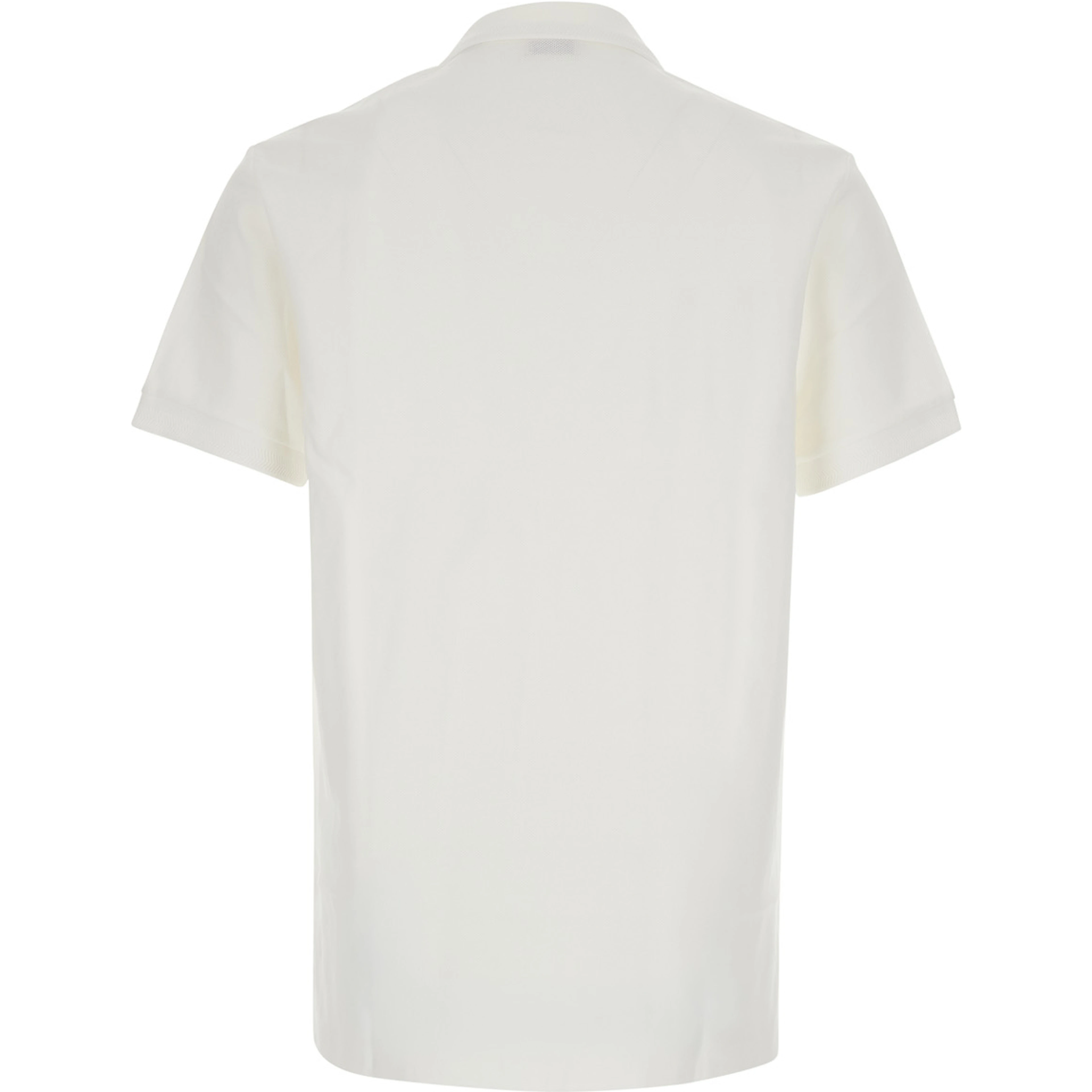 Eddie White Polo Shirt with classic collar and EKD embroidery on the front in cotton for men
