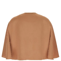 Pink Cape with round neckline and button closure on the front a Blend viscose for women