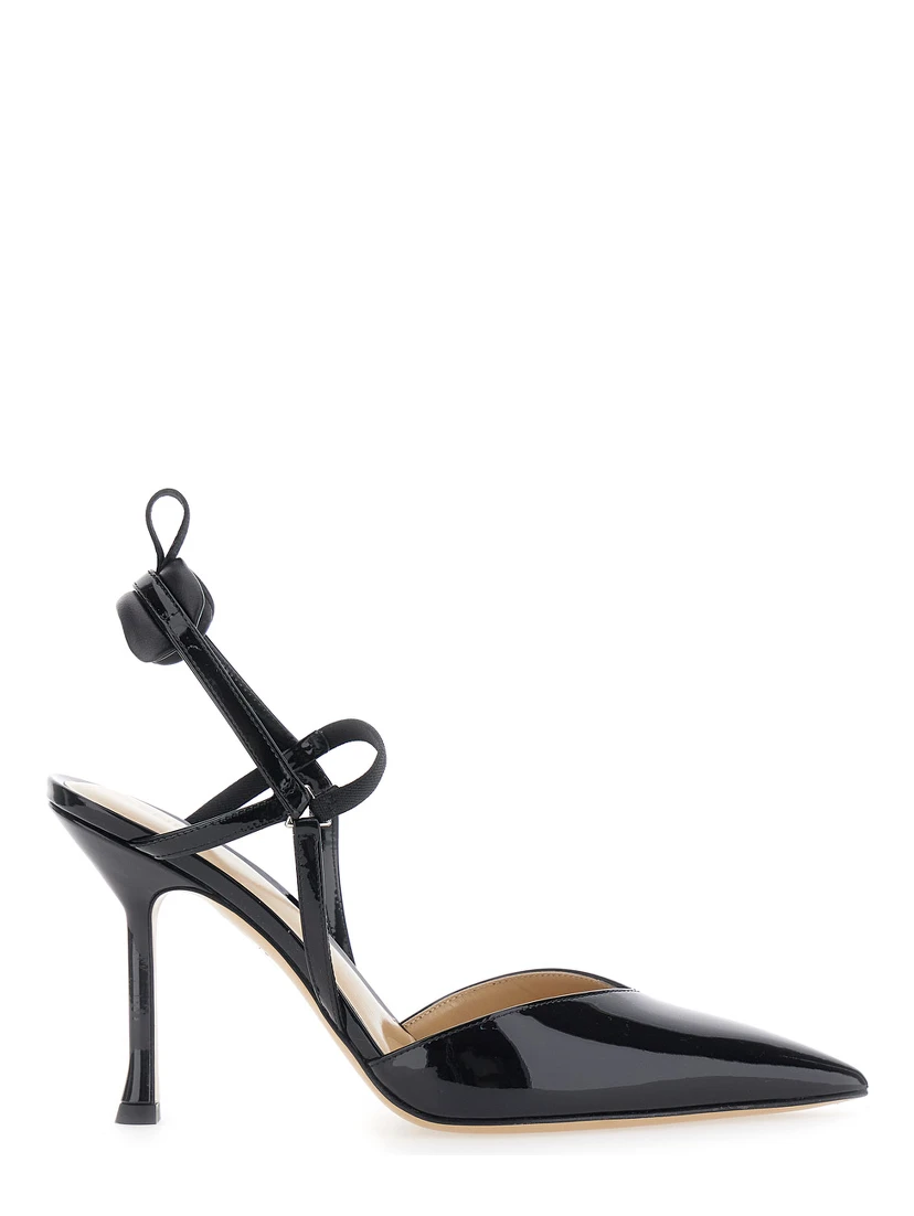 VERY COLIBRI Black Pumps with Pointed Design in Leather for Women