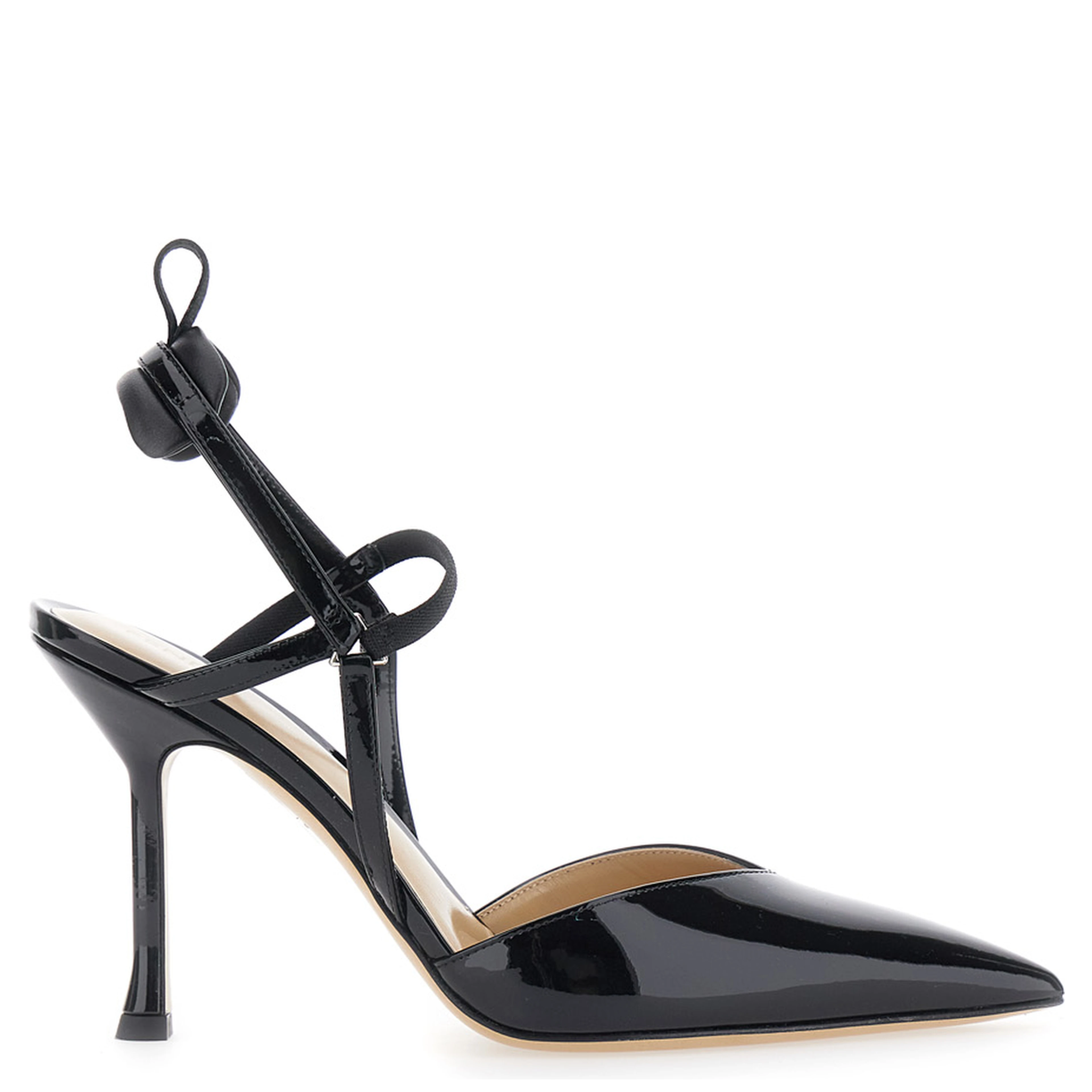 VERY COLIBRI Black Pumps with Pointed Design in Leather for Women