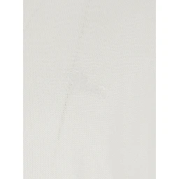 Eddie White Polo Shirt with classic collar and EKD embroidery on the front in cotton for men