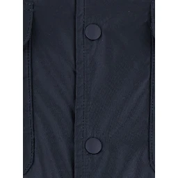 blue Jacket with pointed collar and button closure in Tech Fabric men