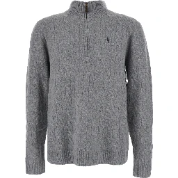 Cashmere Half Zip High Neck Sweater