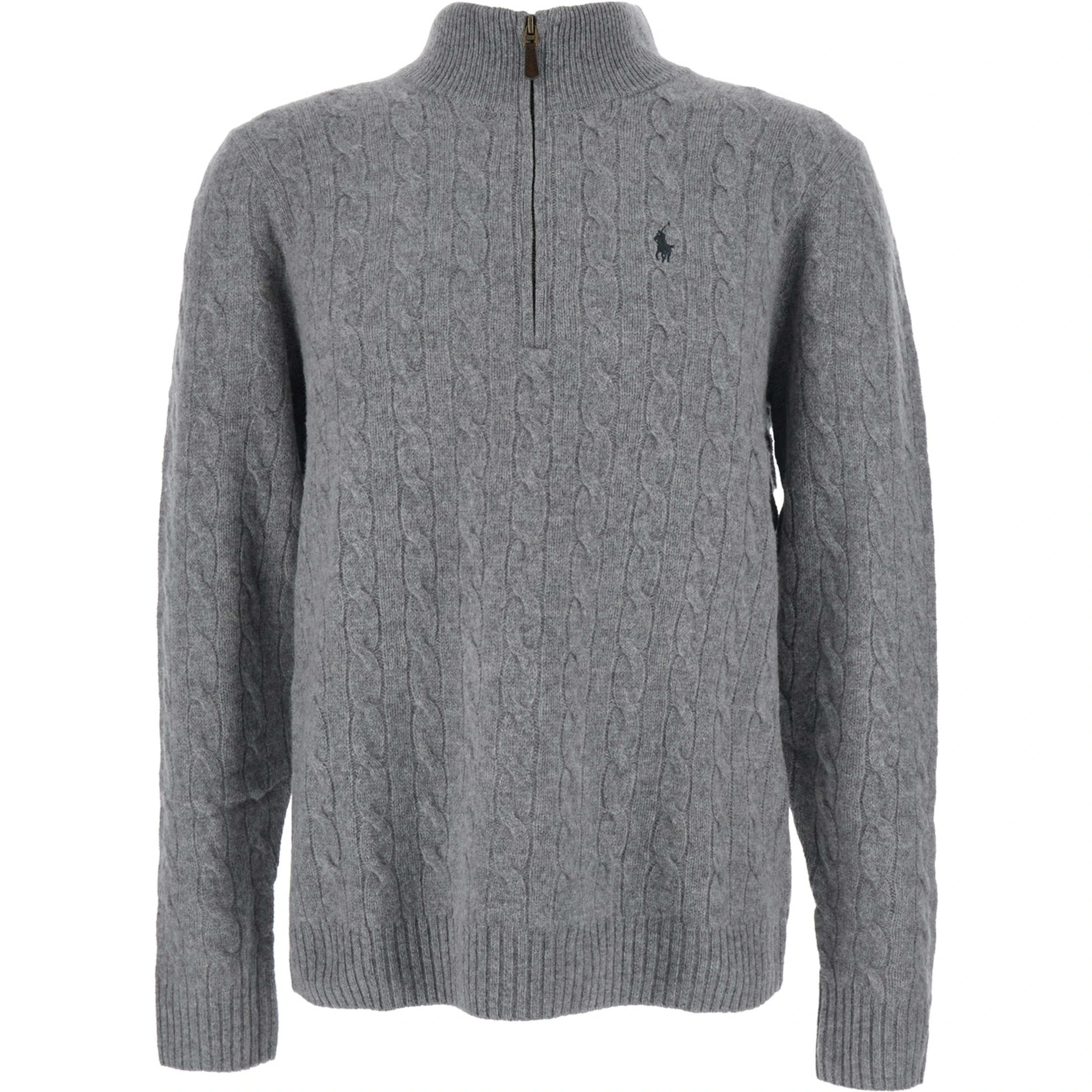 Cashmere Half Zip High Neck Sweater